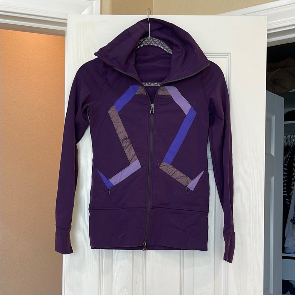 lululemon athletica Purple Kids Jacket with Blue and Brown Accents